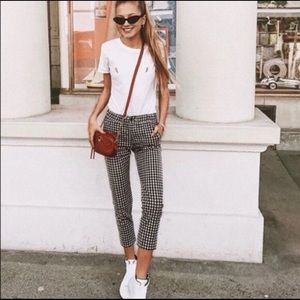 Black and White Checkered Brand Melville Pants